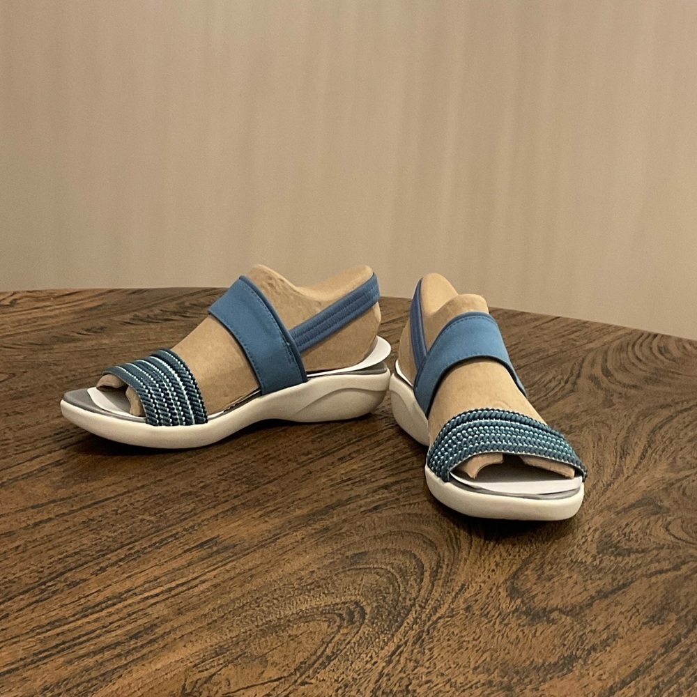 Bzees Blue Women's Sandals with White Soles